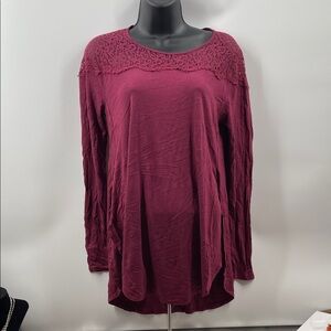 Old Navy Women's Long Sleeve Top - Burgundy